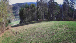 Prostřední část sjezdovky a snowpark