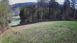 Prostřední část sjezdovky a snowpark