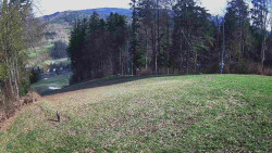 Prostřední část sjezdovky a snowpark