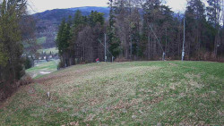 Prostřední část sjezdovky a snowpark