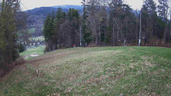 Prostřední část sjezdovky a snowpark