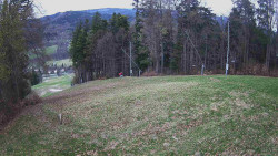 Prostřední část sjezdovky a snowpark