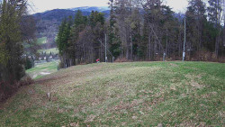 Prostřední část sjezdovky a snowpark