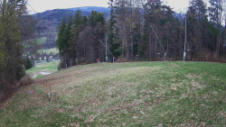 Prostřední část sjezdovky a snowpark