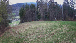 Prostřední část sjezdovky a snowpark