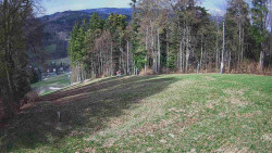 Prostřední část sjezdovky a snowpark