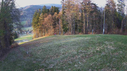 Prostřední část sjezdovky a snowpark