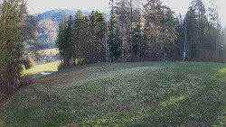 Prostřední část sjezdovky a snowpark