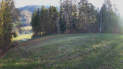 Prostřední část sjezdovky a snowpark