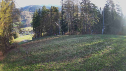 Prostřední část sjezdovky a snowpark
