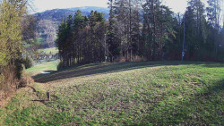 Prostřední část sjezdovky a snowpark