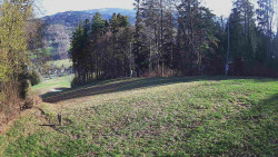Prostřední část sjezdovky a snowpark