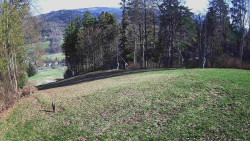 Prostřední část sjezdovky a snowpark