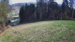 Prostřední část sjezdovky a snowpark