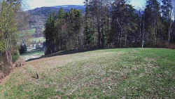 Prostřední část sjezdovky a snowpark