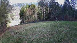 Prostřední část sjezdovky a snowpark