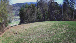 Prostřední část sjezdovky a snowpark