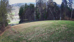 Prostřední část sjezdovky a snowpark