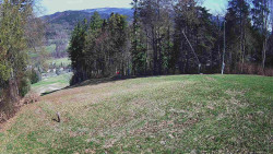 Prostřední část sjezdovky a snowpark