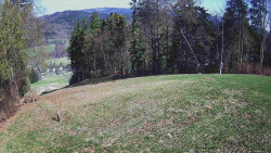 Prostřední část sjezdovky a snowpark