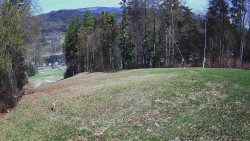 Prostřední část sjezdovky a snowpark