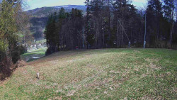 Prostřední část sjezdovky a snowpark