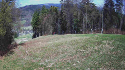 Prostřední část sjezdovky a snowpark