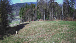 Prostřední část sjezdovky a snowpark