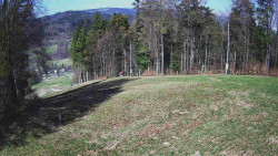 Prostřední část sjezdovky a snowpark