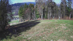 Prostřední část sjezdovky a snowpark