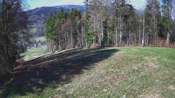 Prostřední část sjezdovky a snowpark