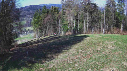 Prostřední část sjezdovky a snowpark