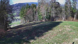 Prostřední část sjezdovky a snowpark