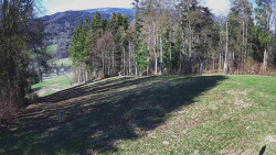 Prostřední část sjezdovky a snowpark