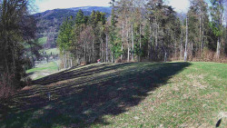 Prostřední část sjezdovky a snowpark