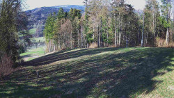 Prostřední část sjezdovky a snowpark