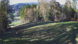 Prostřední část sjezdovky a snowpark