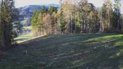 Prostřední část sjezdovky a snowpark