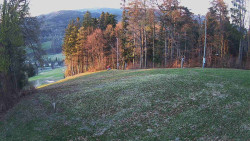 Prostřední část sjezdovky a snowpark