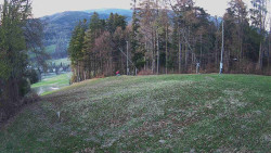 Prostřední část sjezdovky a snowpark
