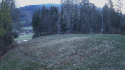 Prostřední část sjezdovky a snowpark