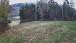 Prostřední část sjezdovky a snowpark