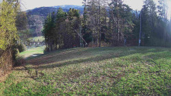 Prostřední část sjezdovky a snowpark