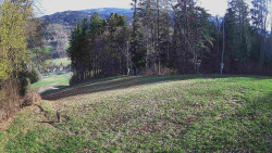 Prostřední část sjezdovky a snowpark