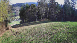 Prostřední část sjezdovky a snowpark