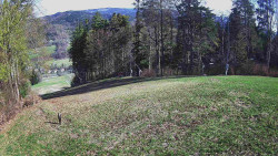 Prostřední část sjezdovky a snowpark