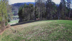 Prostřední část sjezdovky a snowpark