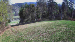 Prostřední část sjezdovky a snowpark