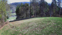 Prostřední část sjezdovky a snowpark