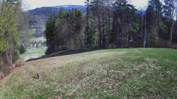 Prostřední část sjezdovky a snowpark